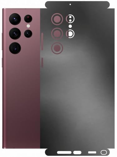 Image of AtOdds - Full Body Back Screen Guard Protector Film - Lamination Wrap Skin Sticker Compatible with Samsung Galaxy S22 Ultra | Scratchproof Matte Finish (Metallic Grey)