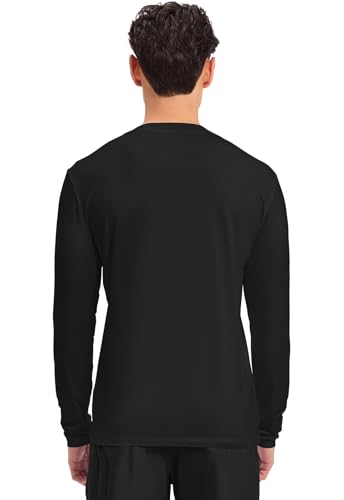 Image of Cherokee Men's Long Sleeve Underscrub Tee Modern T-Shirt with Crew Neck - CK807
