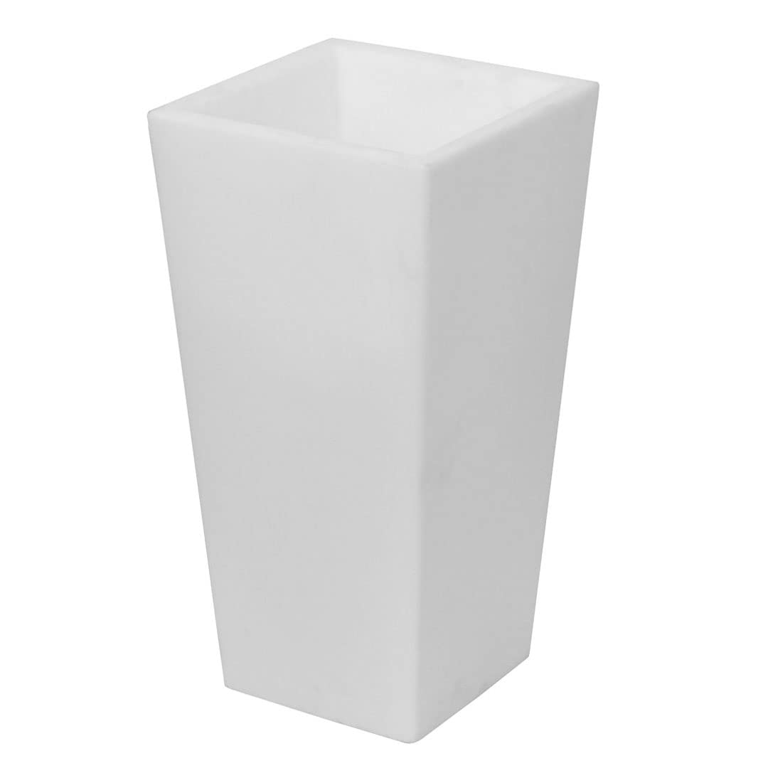Danieli Vasi luminosi da Giardino M CEDAR a LED | Portavaso in resina antigraffio illuminato con Luce bianco neutra 4000 k| Led IP67 | Made in Italy | cm 30x30x60| kg 2,8