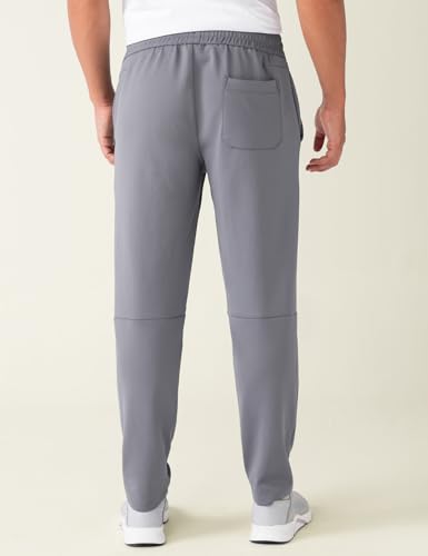 Image of DAMENSCH Men Mid Rise Regular Fit Cotton Blend Solid Moisture Wicking Antimicrobial Zipper Pocket Super Comfortable Baby Terry Lounge Joggers