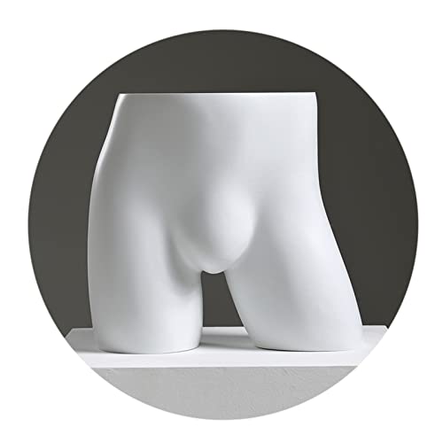HAIPENG Cuerpo De Torso Maniquí Masculino, Hombres Ropa Interior Cadera Modelo, Escaparate Ropa Soporte Exhibición, Material Plastico Percha para Traje Baño (Color : White)