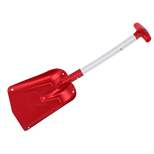 Pala de Nieve , Pala Quitanieves Pala de Emergencia de Nieve Escalable Plegable de Nieve de Invierno Garden Shovel Pala Deportiva para Jard�n Autom�vil Camping y Otras Actividades Al Aire Libre(Rojo)