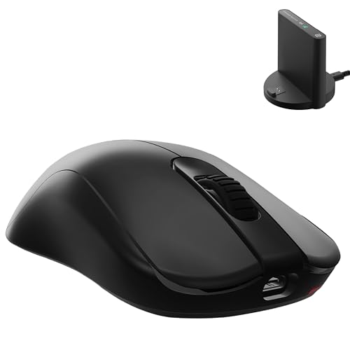 Image of BenQ Zowie FK2-DW Wireless Symmetrical Gaming Mouse for Esports (Medium)|65g Lightweight|4000Hz Polling Rate with Enchanced Receiver| Driverless Plug & Play - 7 Buttons |PAW 3950 Sensor |Extra Skates