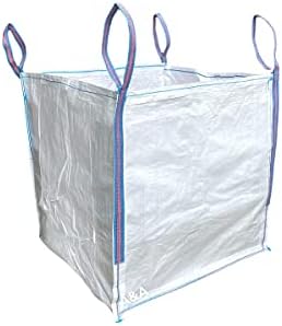 A&A SUPPLIES UK - 1 Tonne 90x90x90cm FIBC Bulk Builders Bag Garden Waste Heavy Duty Industrial Woven Material Dumpy Jumbo Ton Sacks with Handles (1)