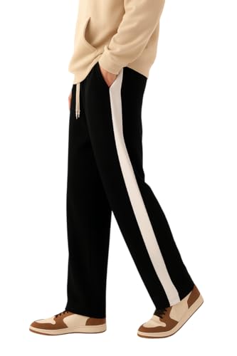 Image of dockstreet Straight Wide fit Long Length Trouser Style Drawstring Trackpant for Men /Trending Sporty Style, Relaxed Casual Pants for Men