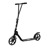 HUDORA Kinder & Jugendliche BigWheel Generation V 205, schwarz | Leicht Faltbarer Scooter Roller Big Wheel | Tretroller mit extra hoher Laufruhe