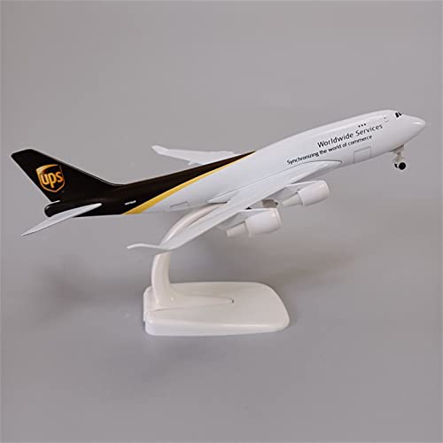 Modelo de avión Boeing B747 de aleación con base de rueda 20 cm 3