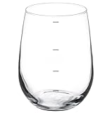 Wine Glass Goblet Gift Discreet Portion Control Measuring Cup 4 8 12 and 16 Ounces (17 oz Stemless)