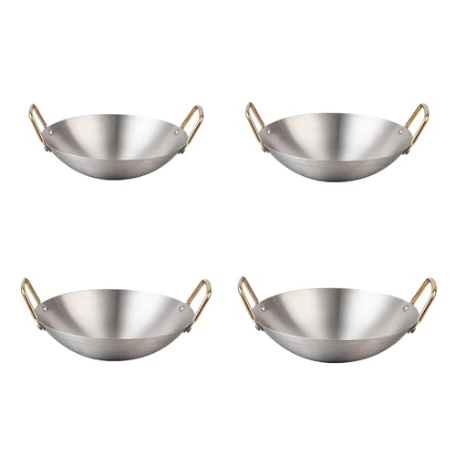 Wok de acero inoxidable con doble asa y distribución uniforme miniatura 3