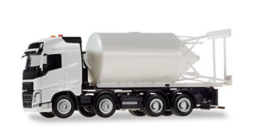 Herpa Minikit: Volvo FH Gl. Silo per autocarri a 4 assi, bianco