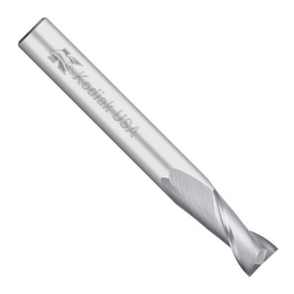 Kodiak Cutting ToolsKODIAK136156 USA Made Solid Carbide End Mill, Long, 2 Flute, 1/4" Shank, 1-1/8" Length of Cut, 3" Overall Length, 1/4" Diameter