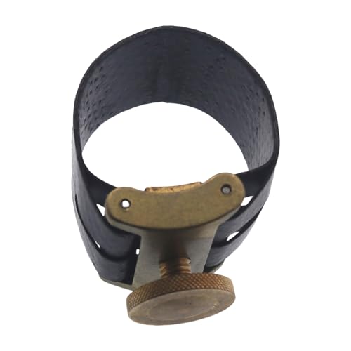 Ligature pour saxophone et attache de couvre-bec en métal argenté - 6