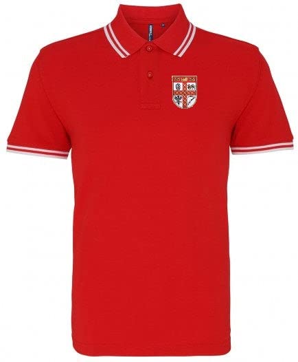 Stoke 1950s Retro Football Iconic Polo Embroidered Logo