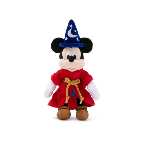 Disney Store Official Mini Bean Bag Plushies - Sorcerer Mickey Mouse from Fantasia - Cute Stuffed Animal with Detailed Sculpting, Embroidered...