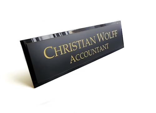 CRAFTEEZY® Customised Personalized Name Plate For Office Desk Home (12 x 4 Inch)