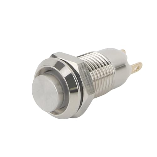 Bouton autobloquant 10mm métal interrupteur étanche pour commande de tableau de bord bateau