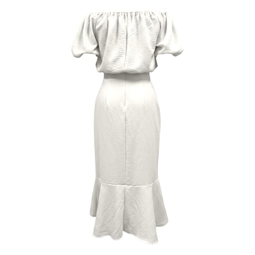 Jupe midi bohème taille haute style longue d'été fluide - 5