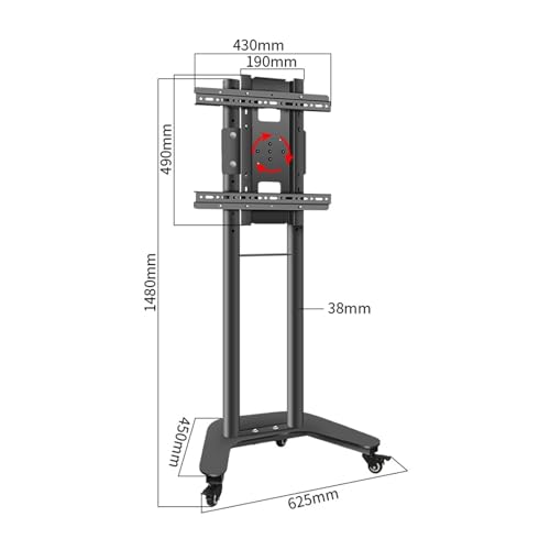Soporte universal para TV móvil 32-60 pulg altura ajustable miniatura 2