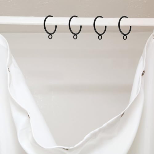 Anillos de cortina metálicos que no se doblan ojales negros duraderos 5