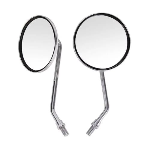 Rétroviseur moto de style vintage pour Triumph T100 avec miroir chromé robuste 10mm