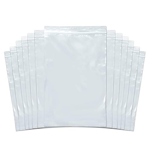 SNL Quality Zipper Lock Reclosable Clear Disposable Plastic Bags, Strong | 6' X 9' - 2 MIL - 100 Bags