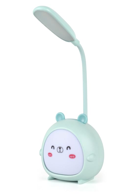AEUZWR Lampara Escritorio LED, Lampara Escritorio Infantil, Lámpara de Escritorio Creativa, Recargable por USB, para Trabajo, Leer, Estudiar, Protege a ojos, Azul