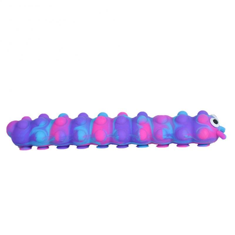 Hanzete Popits Caterpillar Decompression Sucker Bubble Ball To Vent Glowing Pinch Squeeze Toy Fidget Toys Office Decompression Artifact