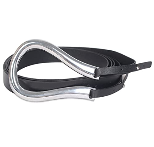 Women Big Buckle Corset Belt Double Strap Tie Knot PU Leather Belts