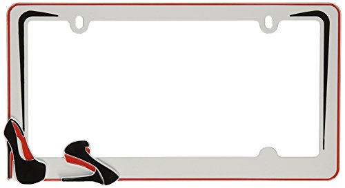 Cruiser Accessories 22001 Stiletto License Plate Frame, White/Black