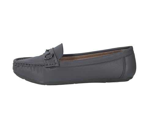 Image of Pluxh Women's Classic Ballet Flats with Metal Detail | Soft Padded Slip-On Shoes | Lightweight Comfort Footwear | Flexible Sole | Office, Casual