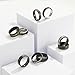 SOXEMAN 9 pieces/set of men's rings set (3 of which can be rotated to relieve anxiety and stress) cool and fashionable black atmospheric stainless steel rings, suitable for men, women and couples