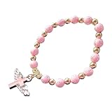 Reloj de natación para niño y niña, bautizo, bautizo, recuerdos, iglesia, eventos, collar de diamantes de imitación para mujer, D, talla única