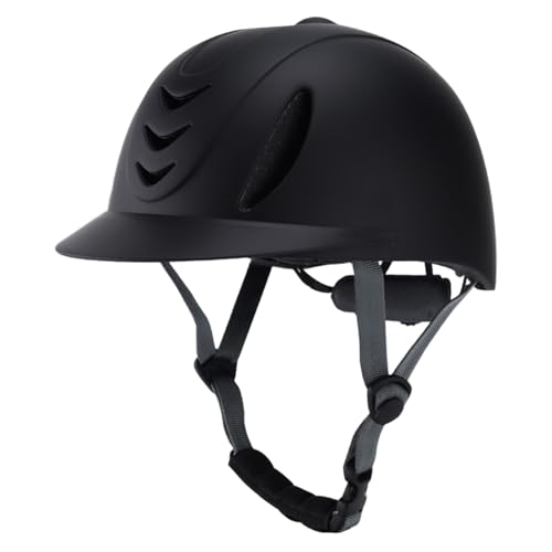 Casque d'équitation réglable et respirant avec mentonnière confort