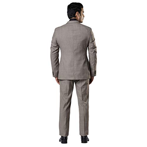 Image of Raymond Wool Blend Men's Full Sleeve Contemporary FIT Medium Fawn Formal Suit