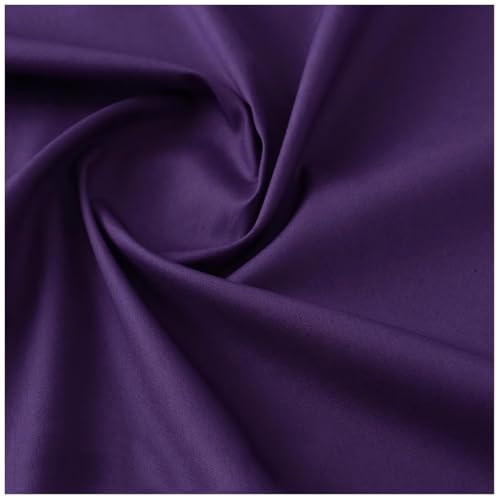 Tissu popeline coton cyan uni 4m pour linge de lit et couture