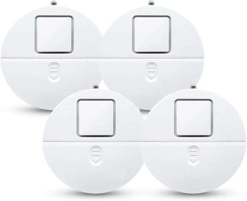 Coziert Glasbruchalarm mit lautem 120dB Alarm, Glasbruchmelder Fensteralarm Drahtloser Fenster vibrationssensor, Geeignet für Sicherheit und Diebstahlschutz für Familien, Kinder, Hotels (4 Stück)