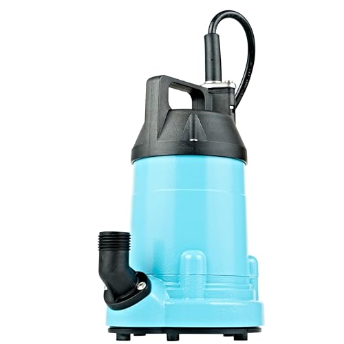 Image of Little Giant 6-MSP 115 Volt, 1 /3 HP, 2130 GPH Manual Aluminum Utility Pump with 10-Ft. Cord, Blue, 14942783