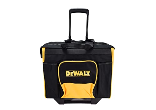 DEWALT Bolsa de ferramentas de rolo resistente de fundo rígido 53 cm x 48 cm x 25 cm com bolsos frontais