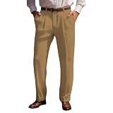 YYFew Men's Linen Casual Pants Adjustable Waist Straight Leg Pants Rolled Hem Breathable Summer Beach Vacation Trousers Brown36W×30L