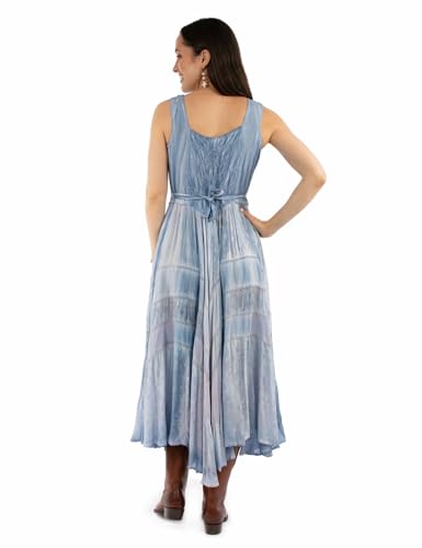 Image of Scully Ash Grey Full Length Lace-Up Front Womens Sleeveless Dress HC118