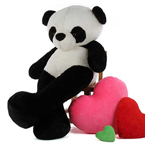 Image of 5 Feet White& Black Panda Giant Teddy Bear Soft,Plush,Cuddly Stuffed Animal for Kids, Birthdays, Anniversaries, Valentine's Day,Special Occasions Large Huggable (5 Feet Panda)