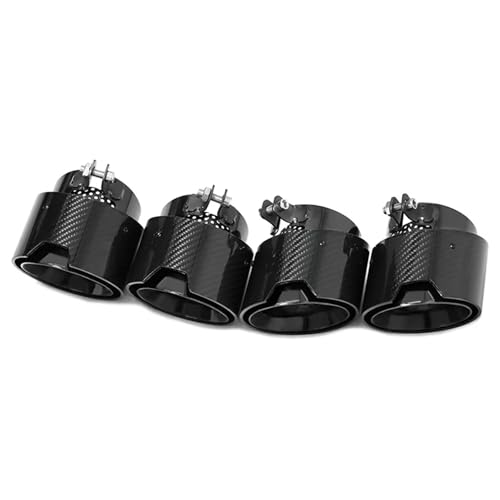 Embout de silencieux d'échappement en fibre carbone doublé noir BMW G80 G82 G87
