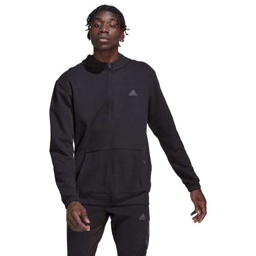 Image of Adidas Men's Polyester Hooded Zipper Jacket