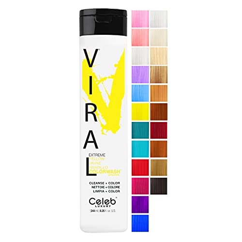 Celeb Luxury Viral Semi Permanent Colorwash Shampoo - Extreme Yellow 240ml