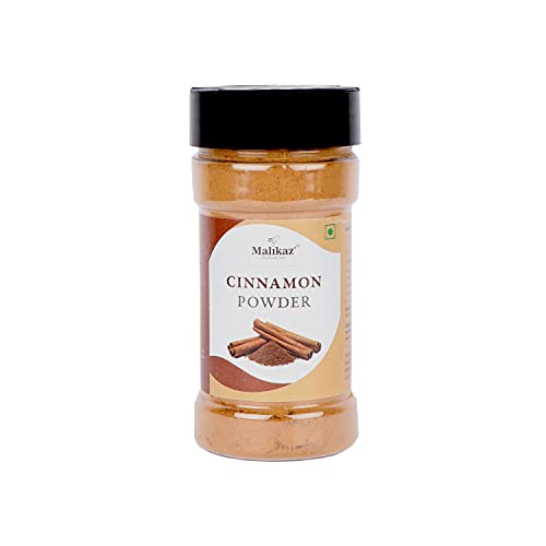 Image of Malikaz' The Royale Taste Cinnamon | Dalchini Powder Jar, 100 Gram | Piquant | 100% Natural | No Additives | Sweet Aroma | Warm Taste | Easy To Add A Wondrous Flavor Profile To Your Dish
