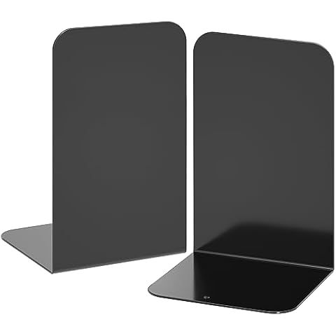 VFINE Heavy-duty Bookends with Anti-Slip Pads and Unique Design Cover
