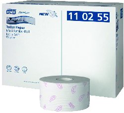 Tork 110255 Extra weiches Mini Jumbo Toilettenpapier, 3-lagig, Weiß, T2 Premium
