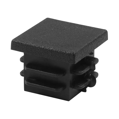 Image of Bonsicoky 12 Pack 3 /4 inch Square Plastic Plugs, Black Tubing End Caps Plugs Insert for Square Tube and Furniture Legs