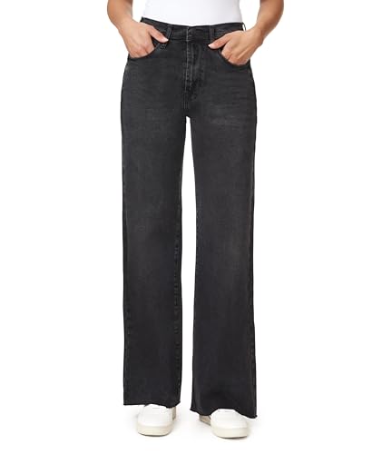 Jean denim femme kensie pantalon large taille haute entrejambe 81cm