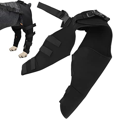 Image of Zerone Dog Hip Brace Support for Torn Leg, Dog Knee Braces for Relieves Joint Pain,Better Recovery with Dog Knee Brace (HJ25 Rear Double Leggings Black L)